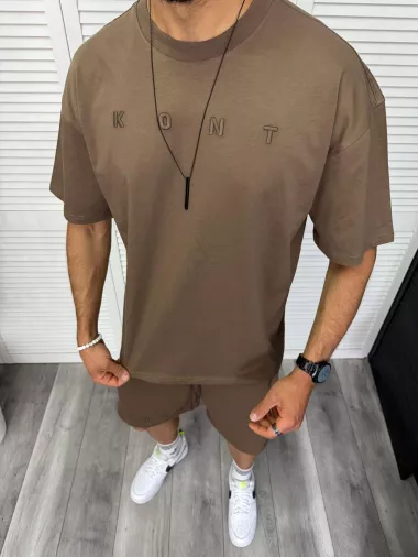Trening barbati maro pantaloni + tricou 13288 D2-2.3